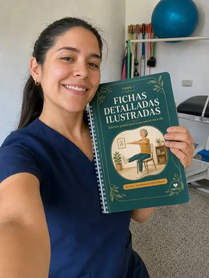 IMAGEN: fisioterapeuta con el material en la mano