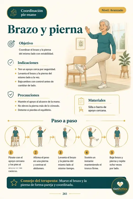 IMAGEN: ficha de coordinación brazo y pierna