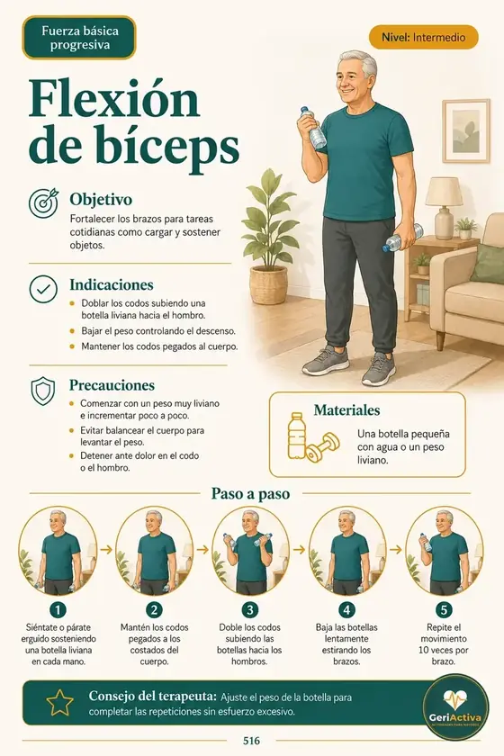 IMAGEN: ficha de flexión de bíceps